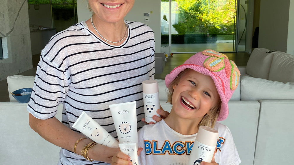 Dr. Barbara Sturm with daughter Pepper