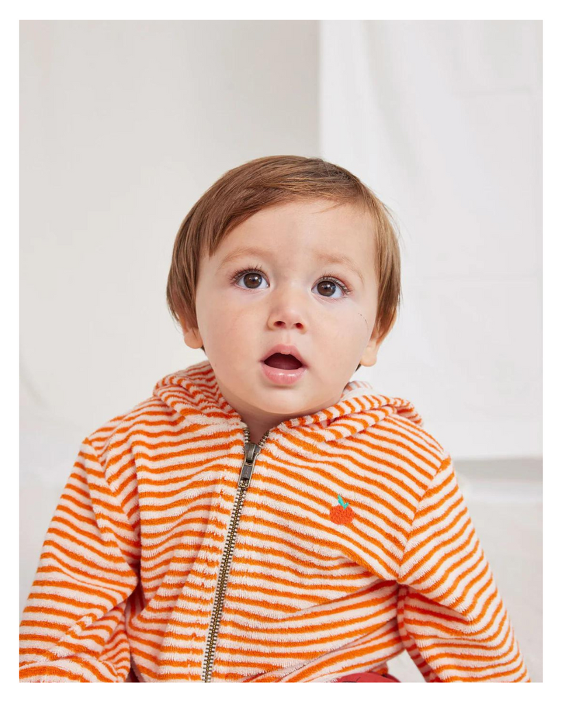 Baby Stripe Hoodie - Orange