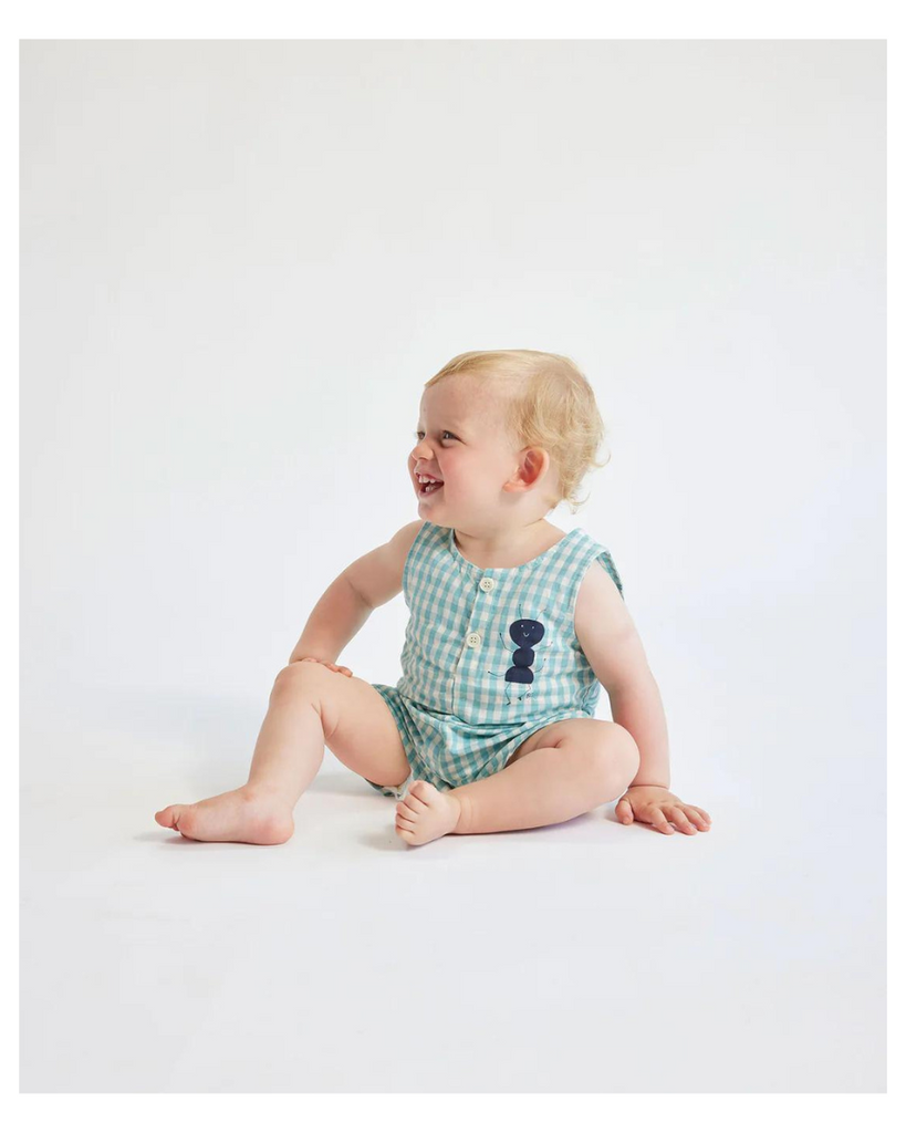 Baby Ant Playsuit - Turquoise