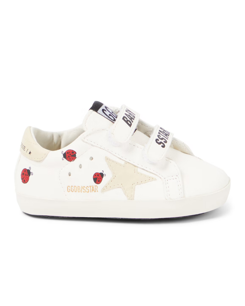 Baby School Sneakers - White Ladybug