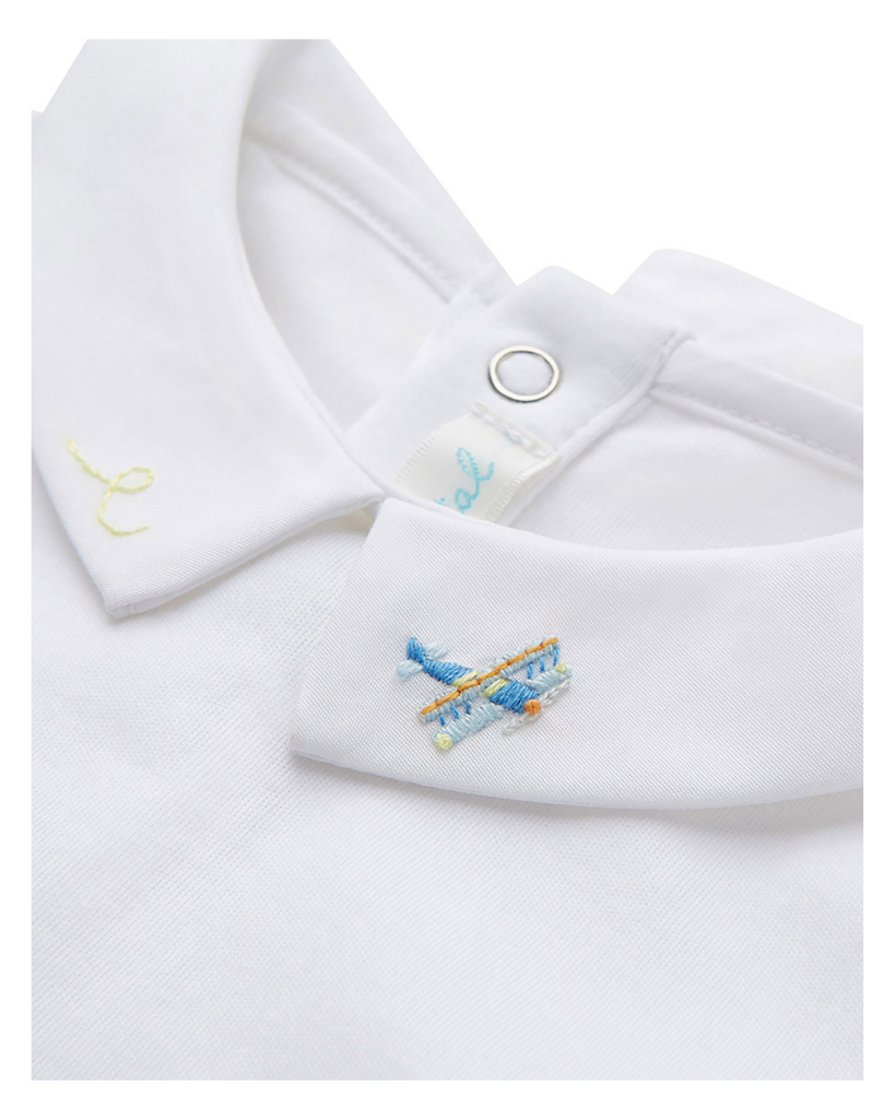 Baby Airplane Embroidered Onesie