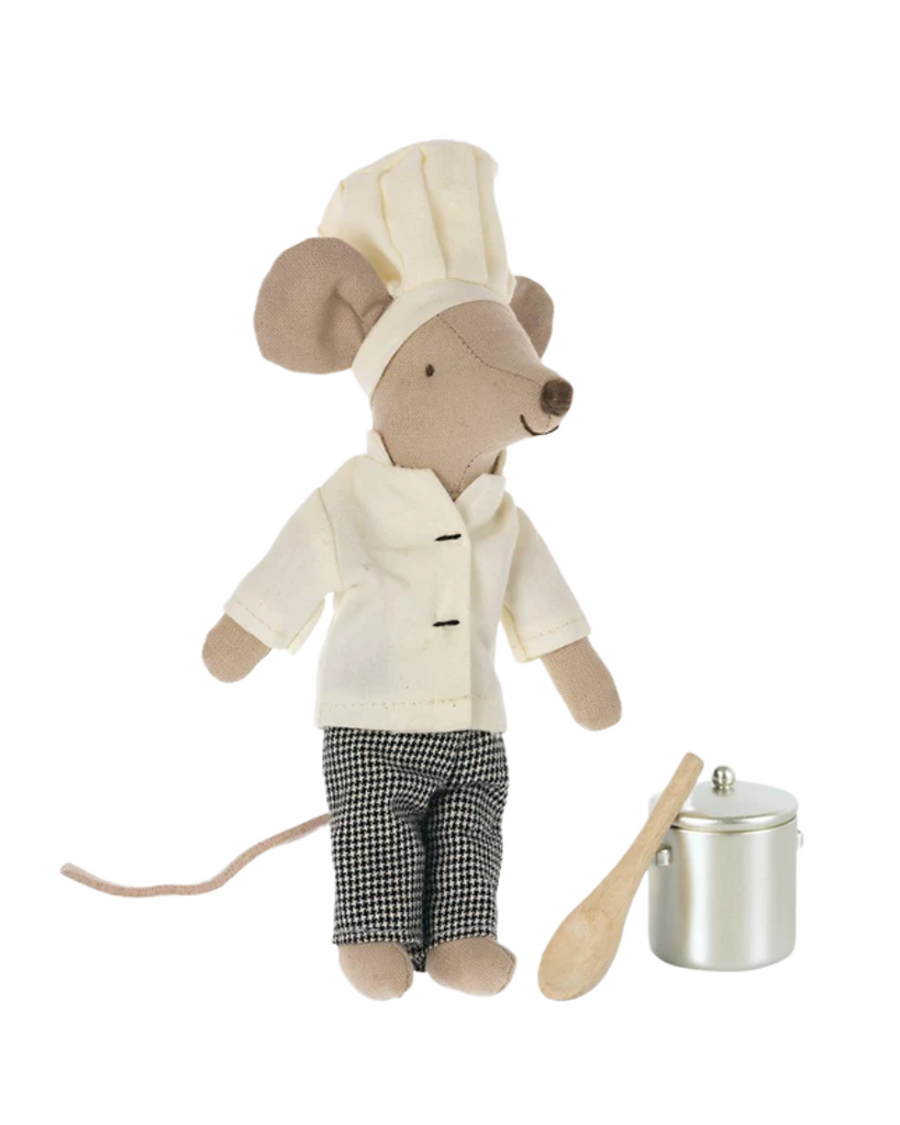 Chef Mouse W/Pot & Spoon