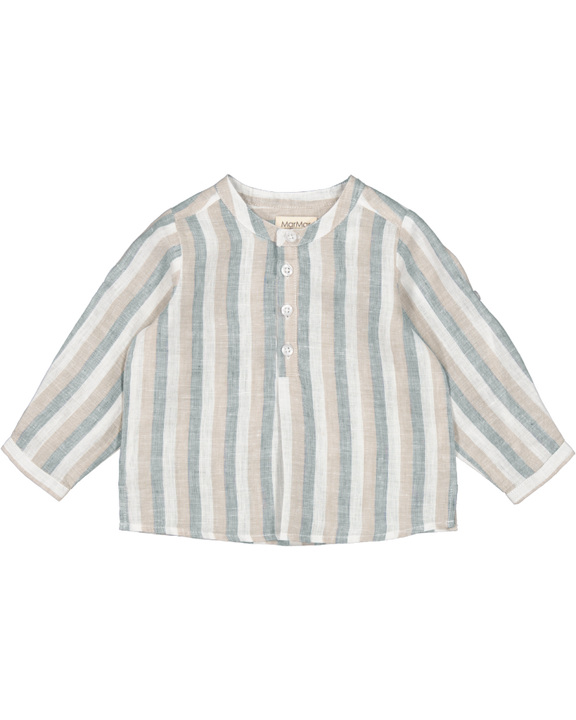 Baby Totoro Shirt - Dusty Blue Stripe