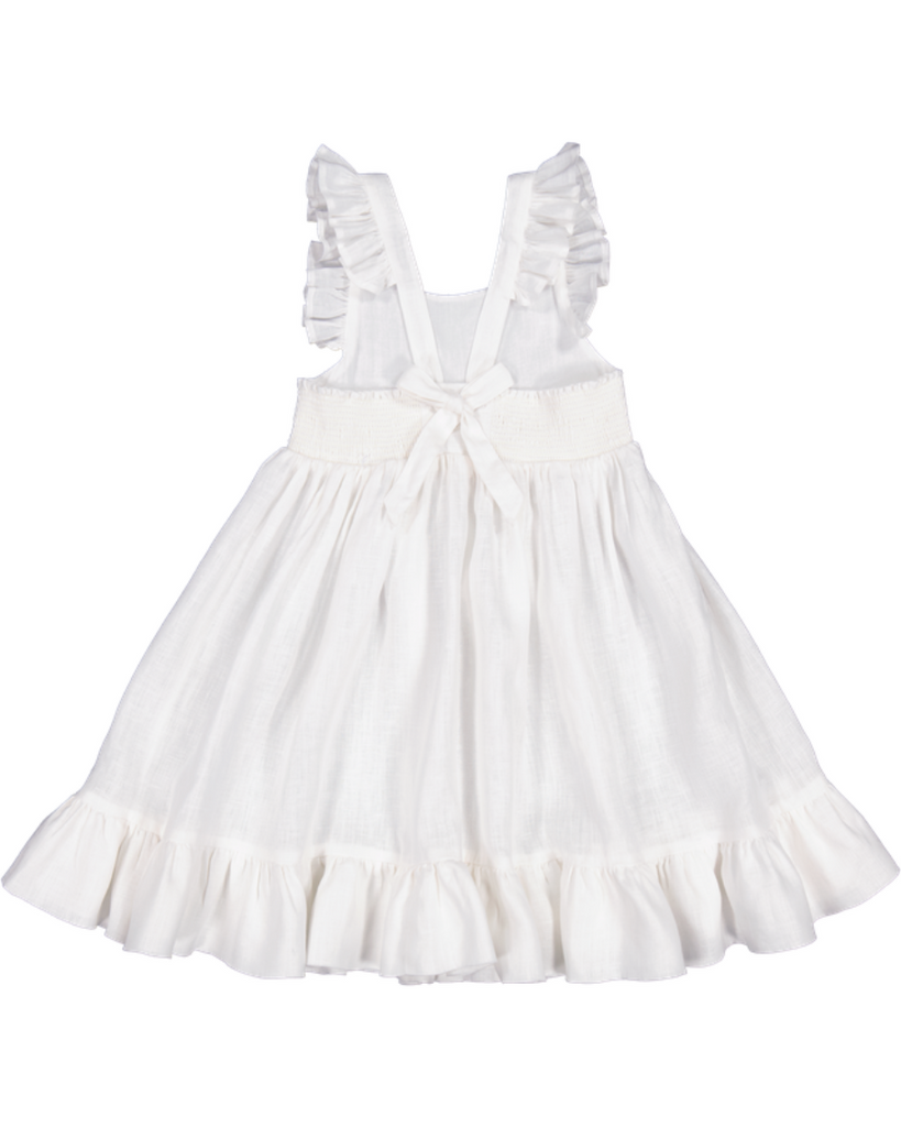 Danita Frill Dress - White