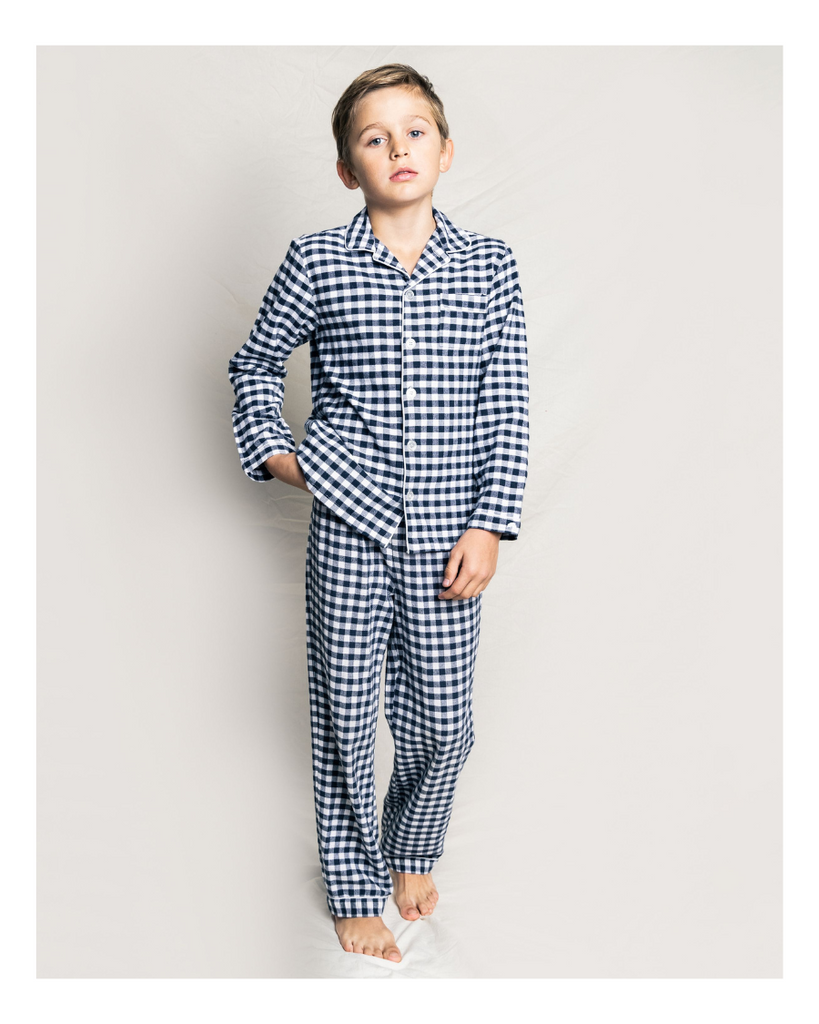 Gingham Twill Pajama Set