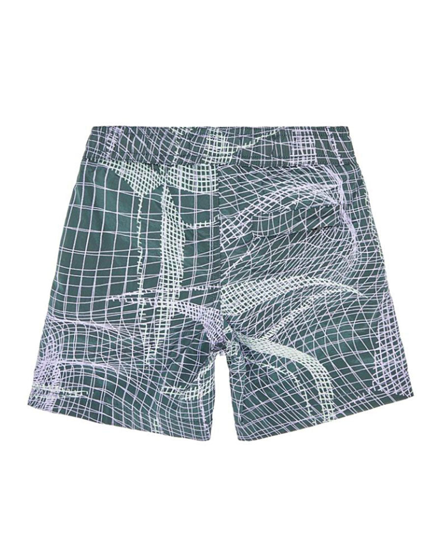 Compass Logo Swim Shorts Bottle Green English Rabbit