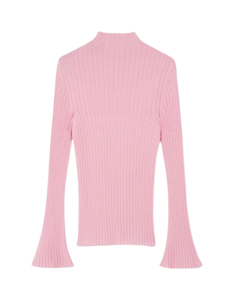 Medusa Ribbed Knit Sweater - Rose