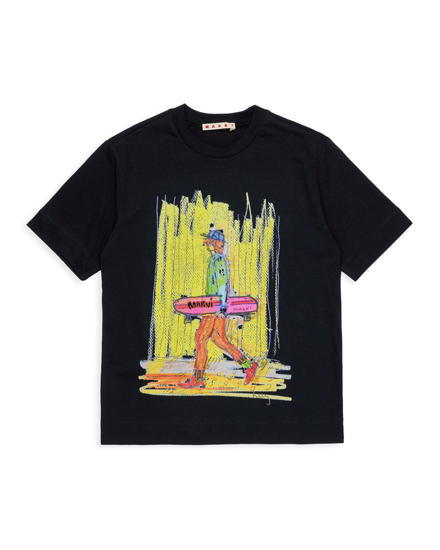 Skateboard T-Shirt - Black