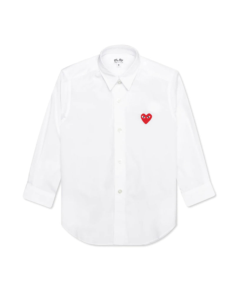 PLAY Long Sleeve Button Down -White