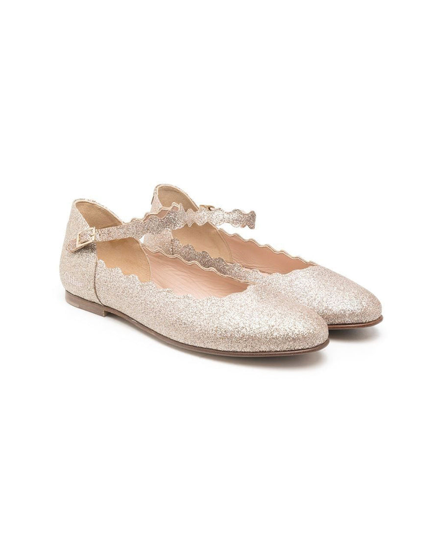 Glitter Detail Ballerina Shoes English Rabbit