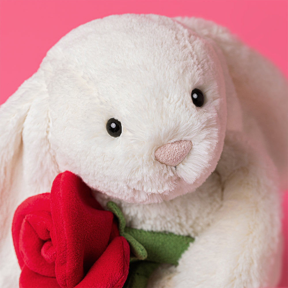 Cream Bunny with Rose – English Rabbit