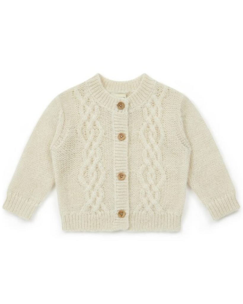 Baby Knit Cardigan - Creme Bonton