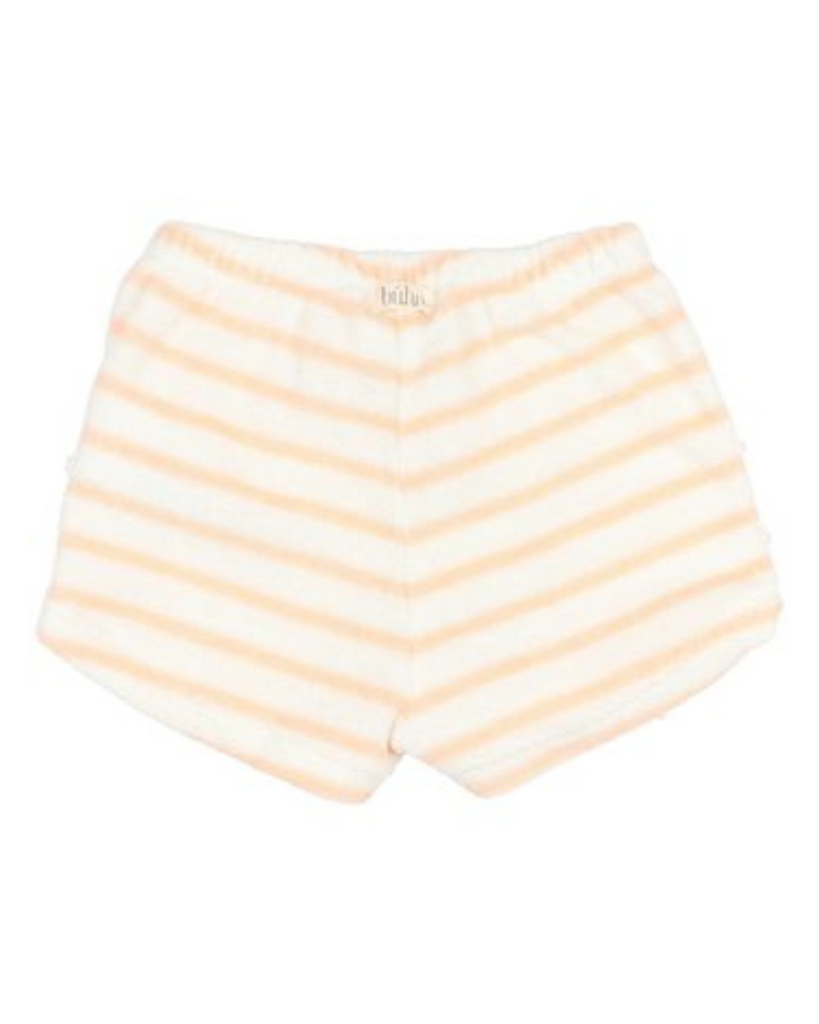 Baby Terry Stripes Shorts - Light Pink