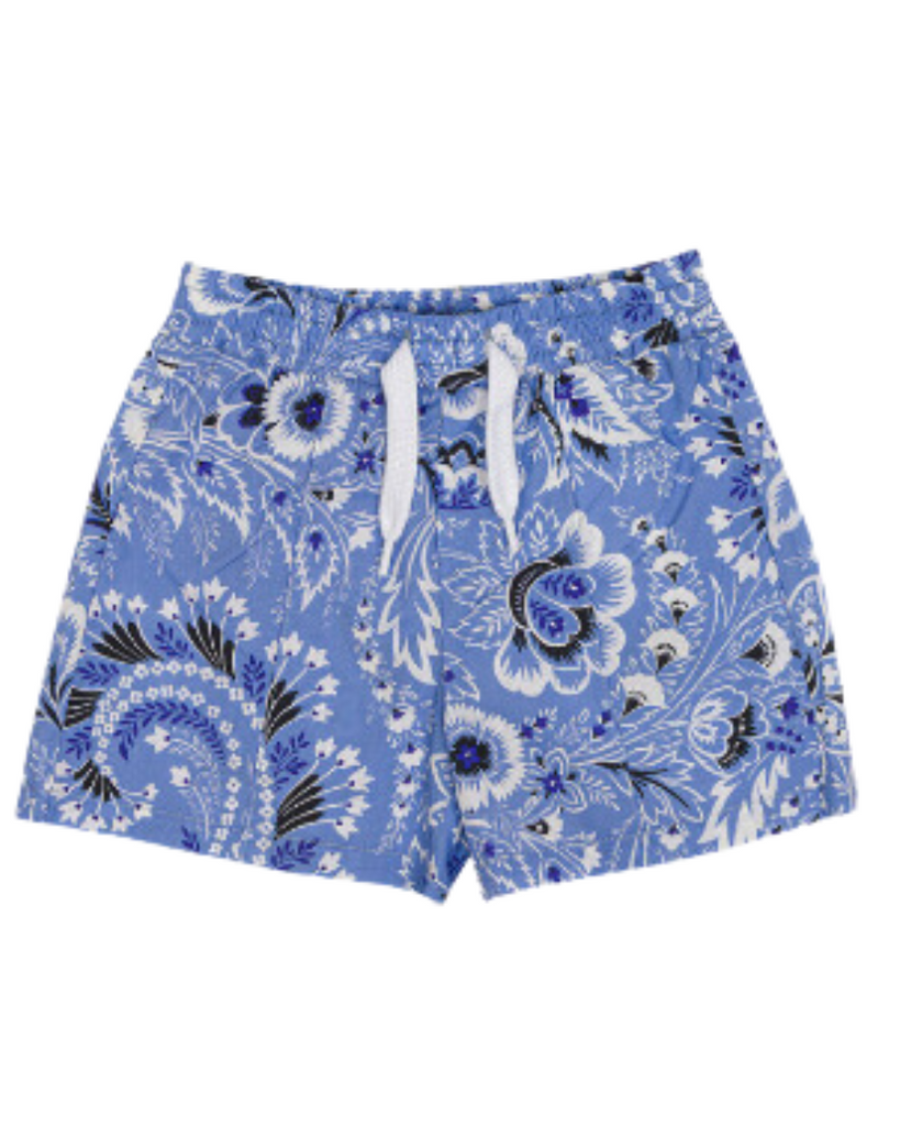 Kids Blue Pointelle Shorts by Morley on Sale