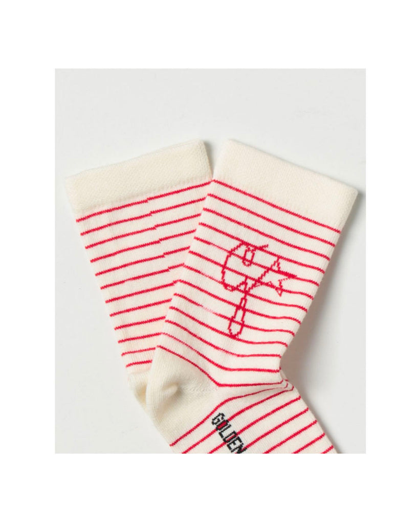 GG Striped Socks Tango Red