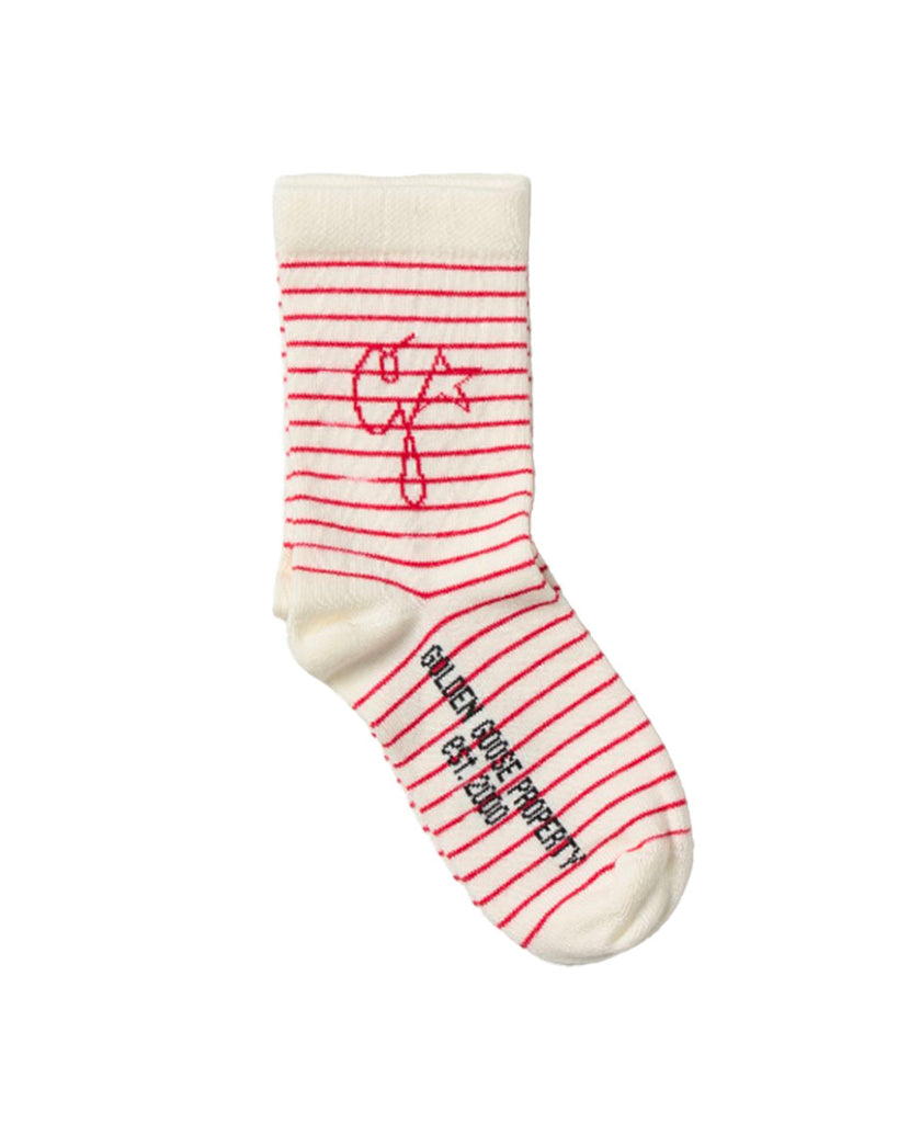 GG Striped Socks Tango Red