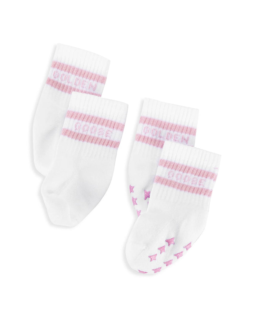 Baby School Sneakers and Socks Set - Baby Pink