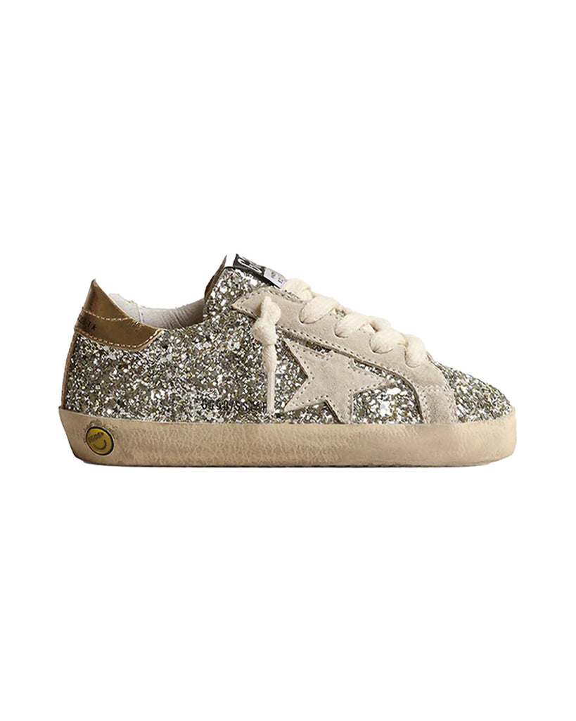 Kids Super-Star Glitter Sneakers - Gold
