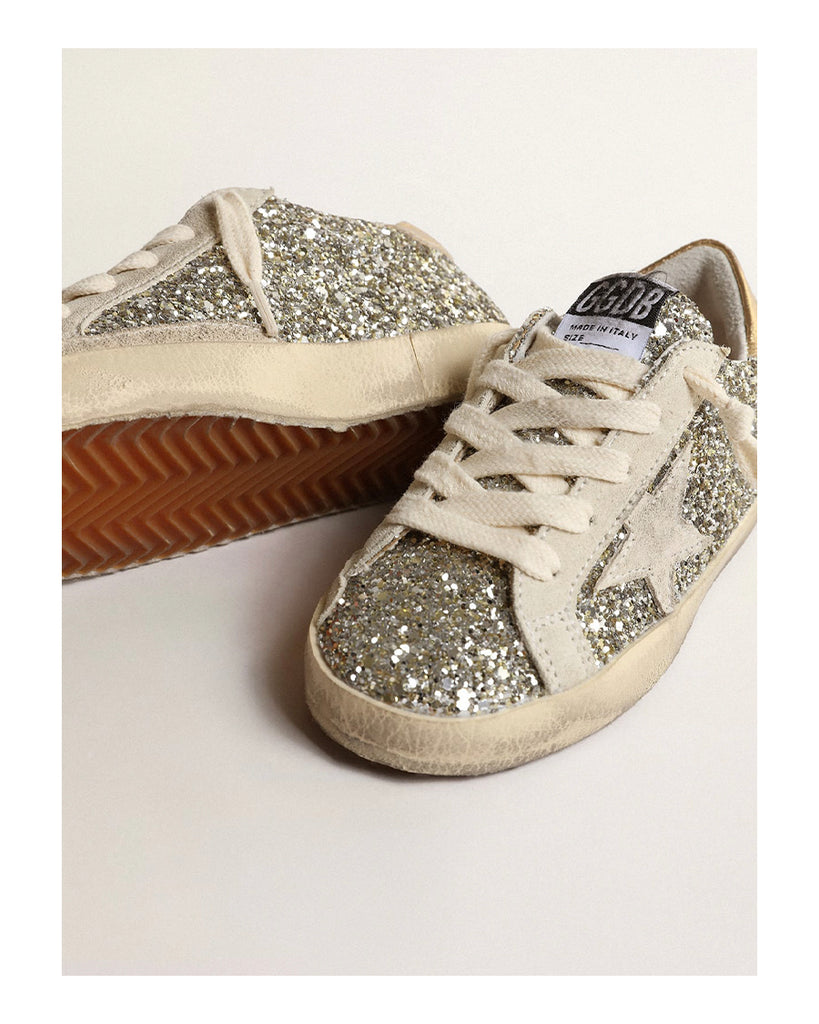 Kids Super-Star Glitter Sneakers - Gold