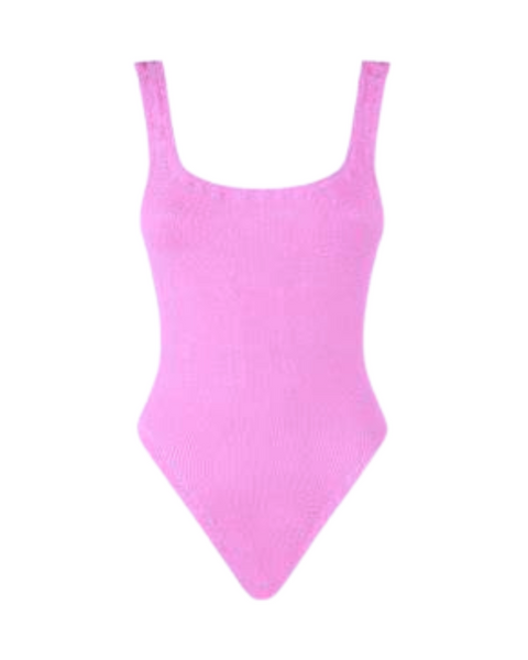 Hunza G Classic Square Neck One Piece in Bubblegum