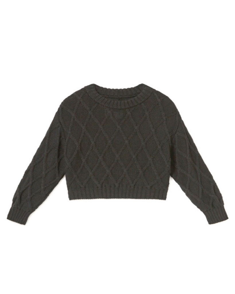 Aran Tricot Sweater - Black