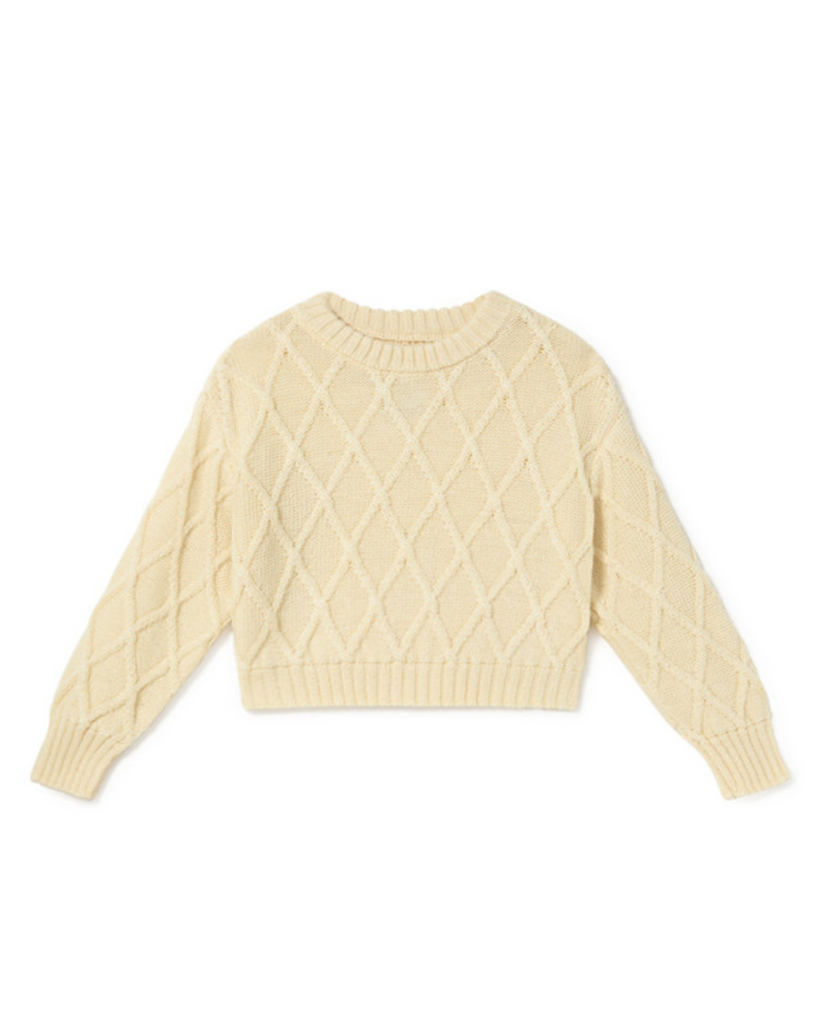 Aran Tricot Sweater - Cream