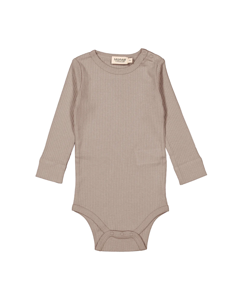 Baby Plain Bodysuit - Warm Stone