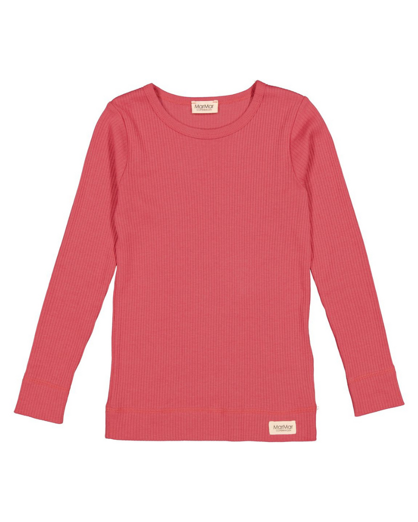 Baby Long Sleeve Top - Pink Rouge