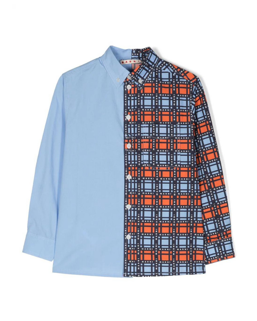 Deconstructed Logo-Checked Shirt
