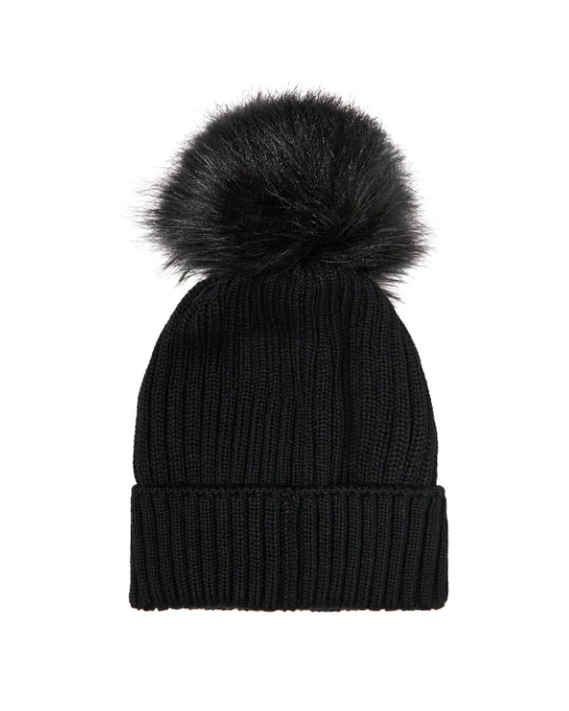 Moncler Pom Pom Wool Hat - Black
