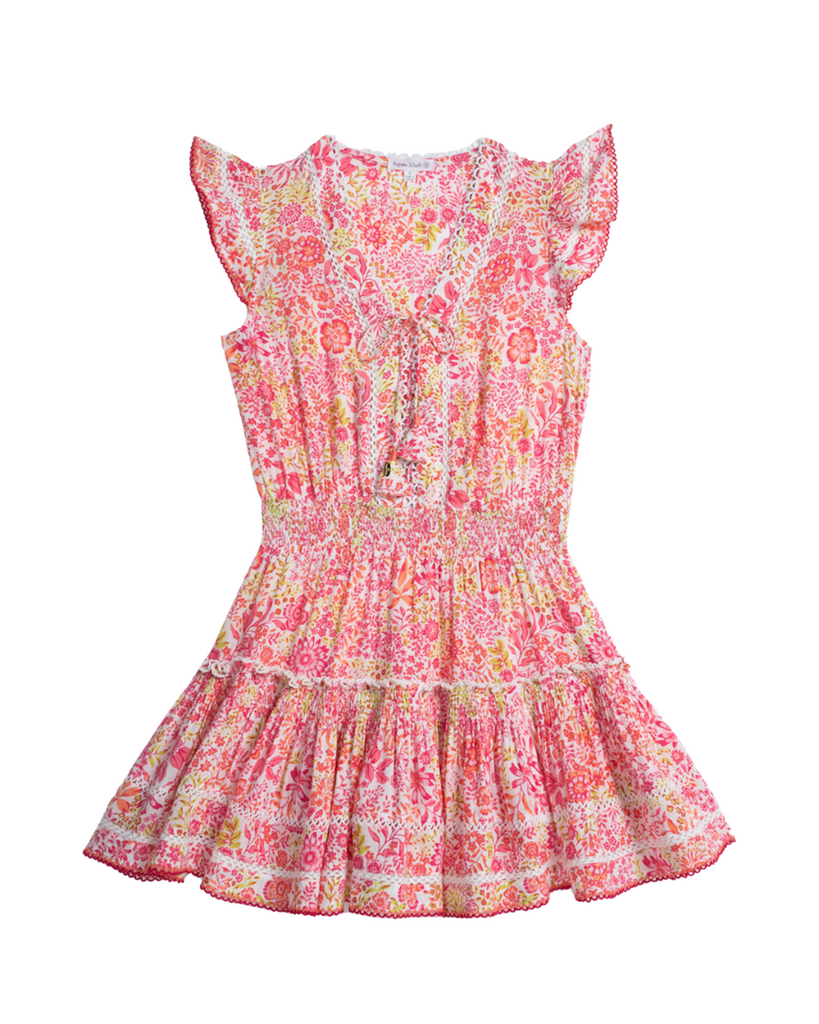 Mini Anais Dress - White/Pink