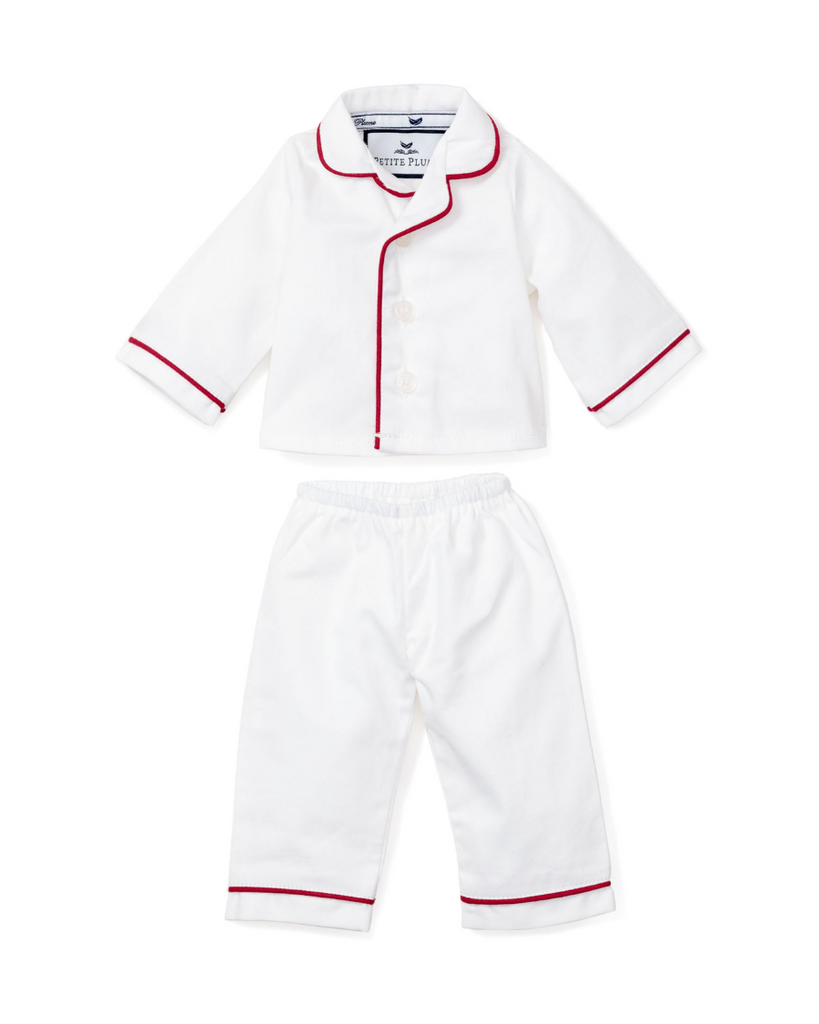 Baby Pajama Set with Red Piping