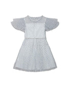 SP Dot Mesh Tiered Dress - White