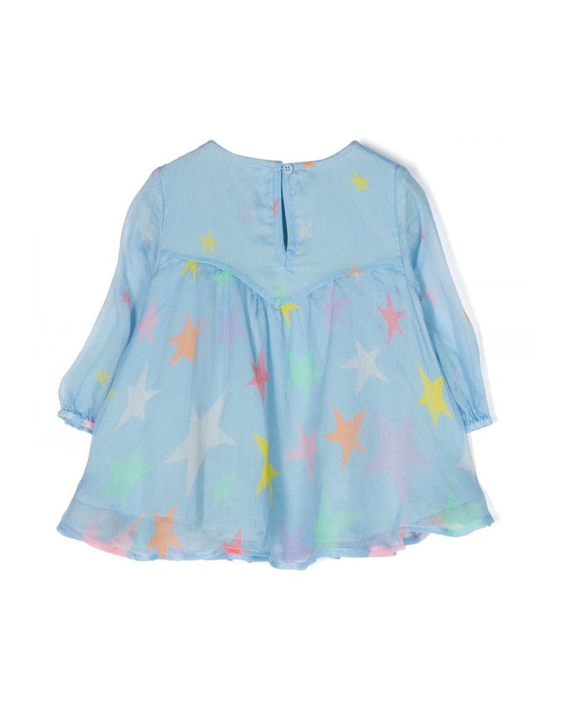 Baby Star Print Silk Dress
