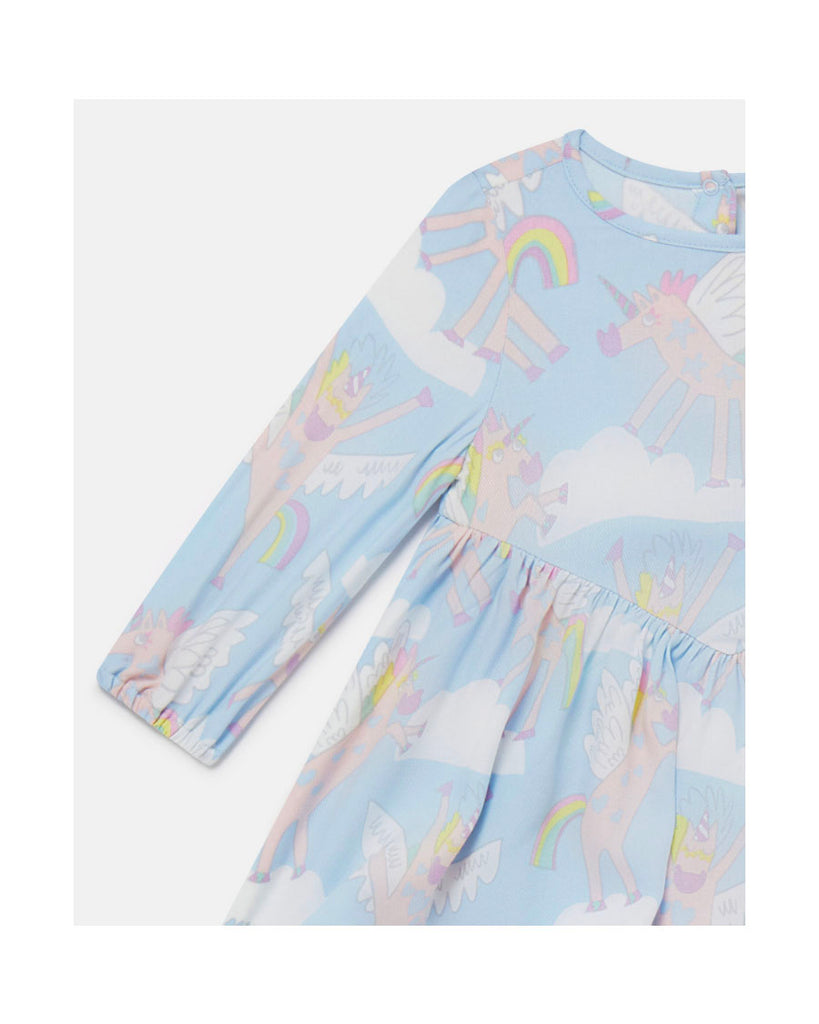 SM Baby Unicorn Twill Dress & Bloomer Set