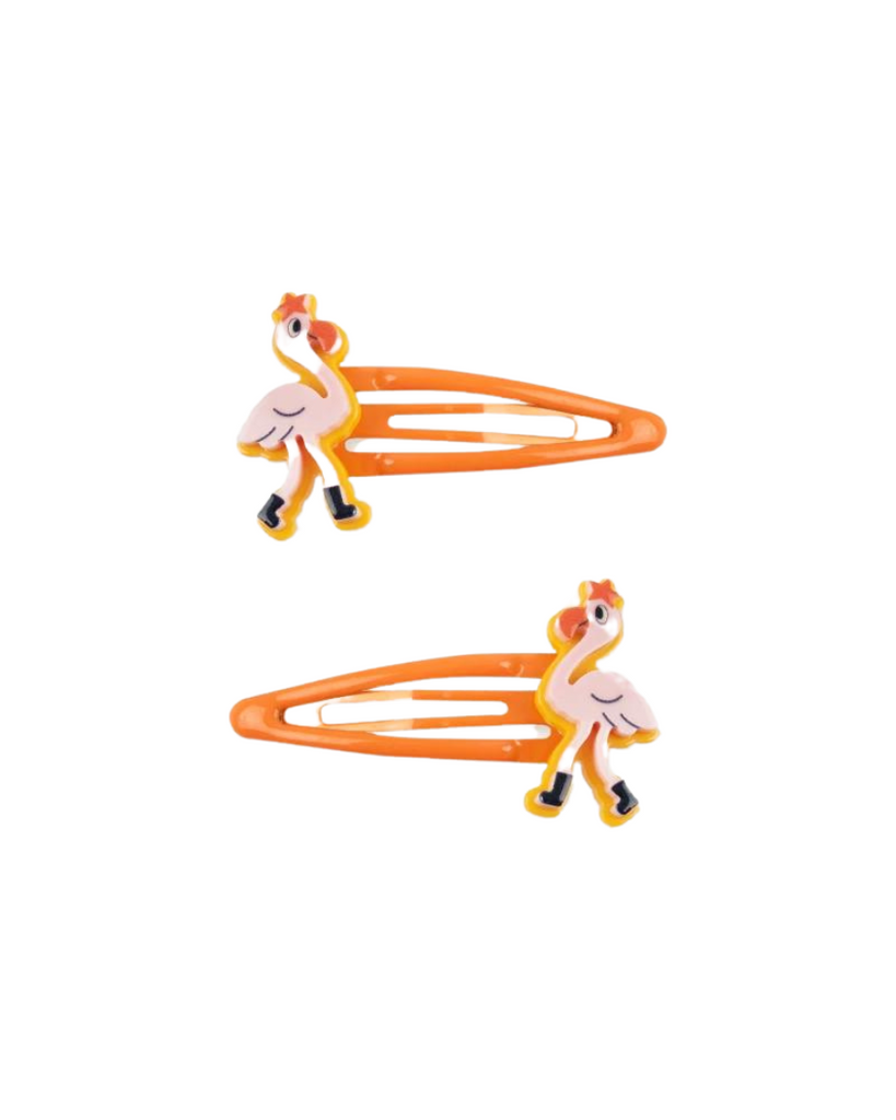 Hair Clip Set - Flamingo
