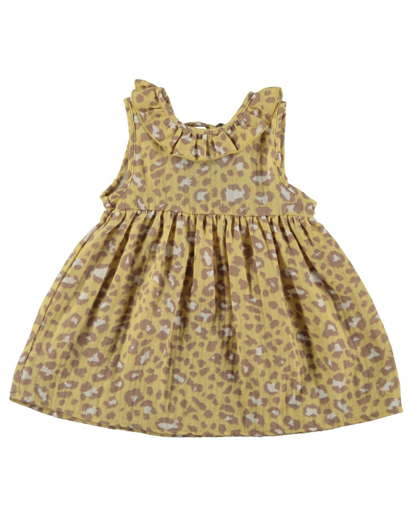 Baby Animal Print Dress - Yellow