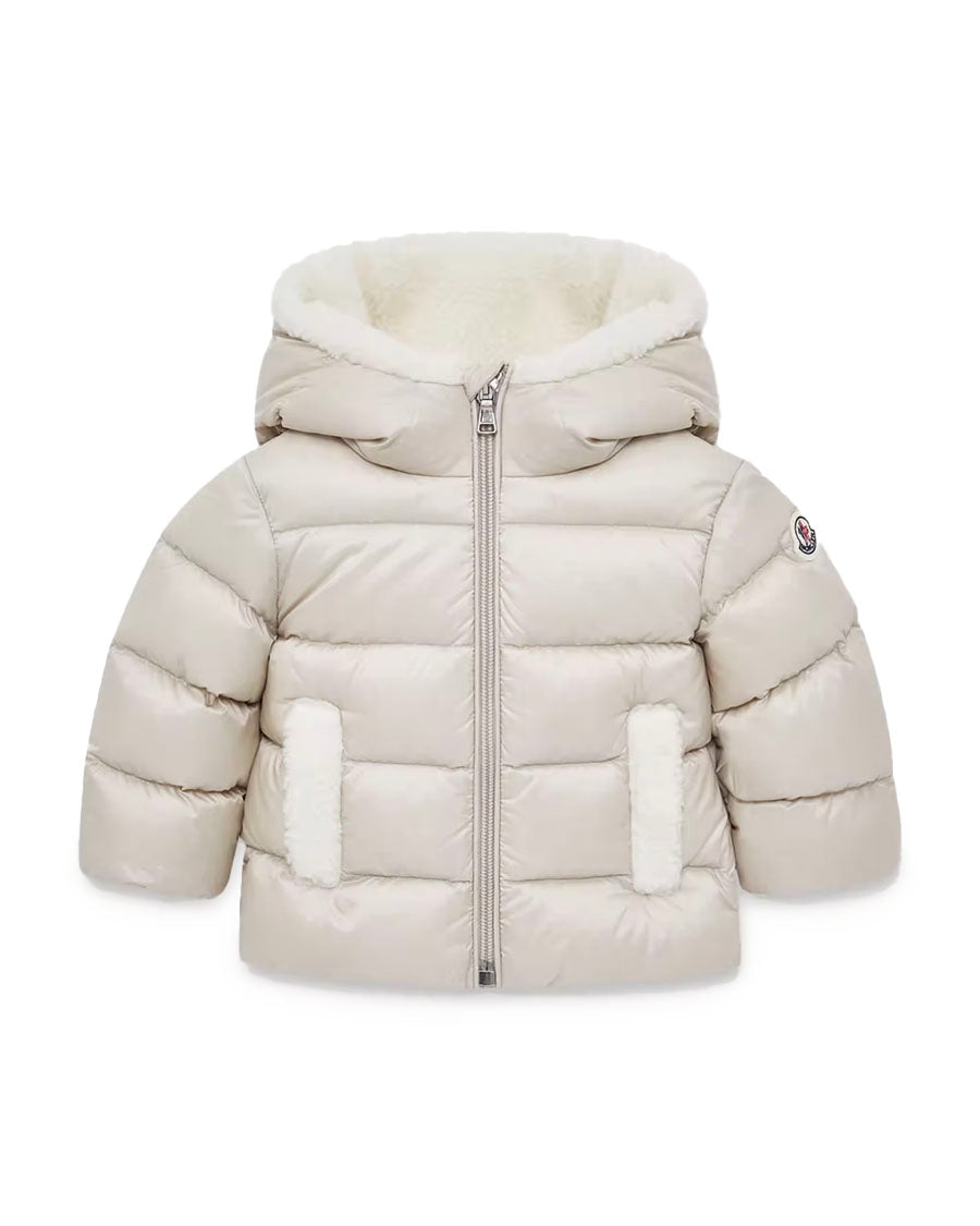 Borgan Hooded Teddy-Trimmed Down Jacket - Ice Grey – English Rabbit