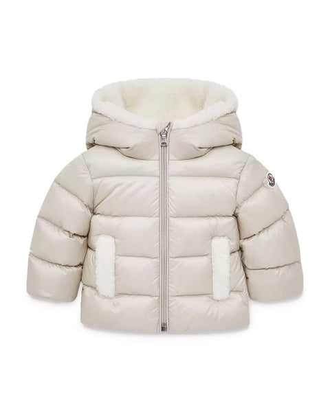 Borgan Hooded Teddy-Trimmed Down Jacket - Ice Grey – English Rabbit