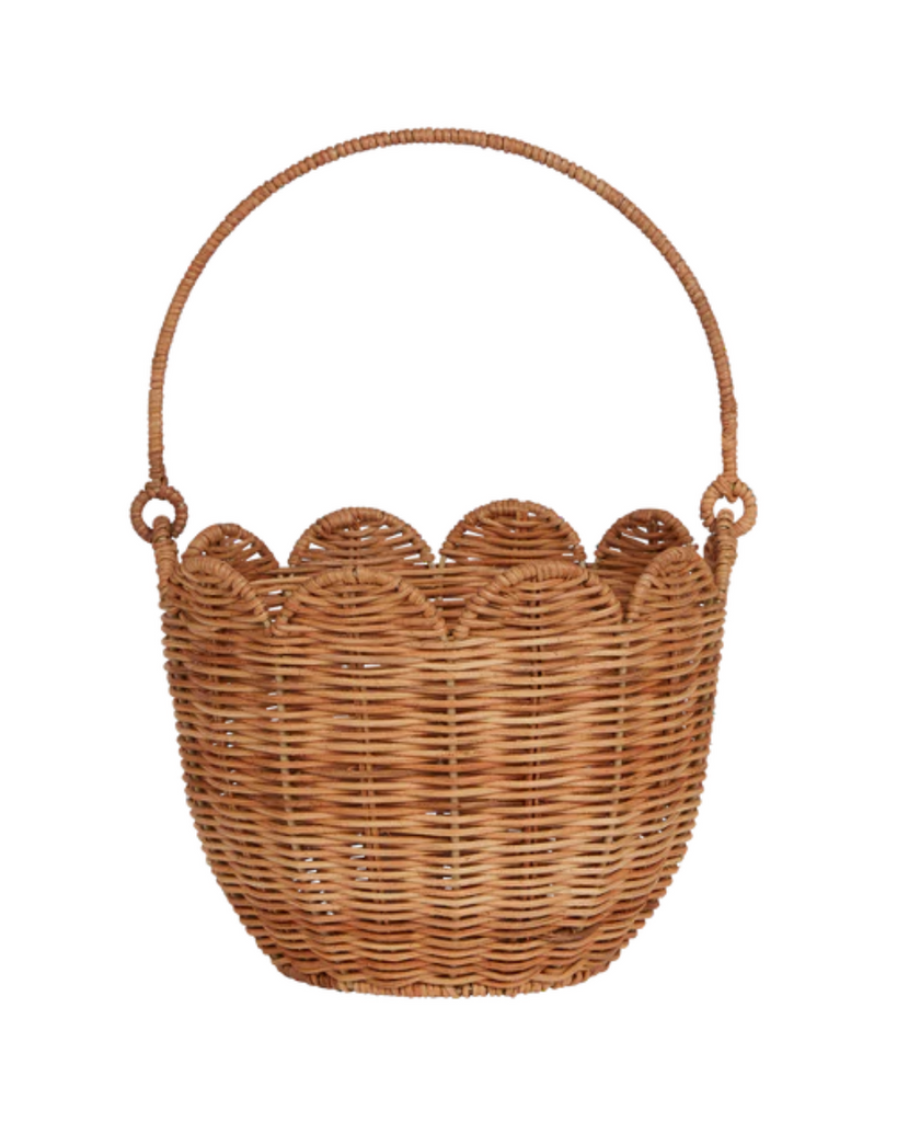 Rattan Tulip Carry Basket - Natural