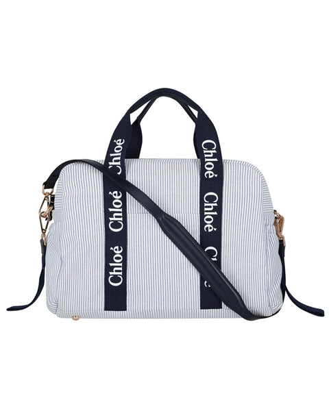 Chloé ネイビー ボディバッグ CHLOE Boston Bag Mother's Bag C20191 Z10 Cotton DENIM BLUE From