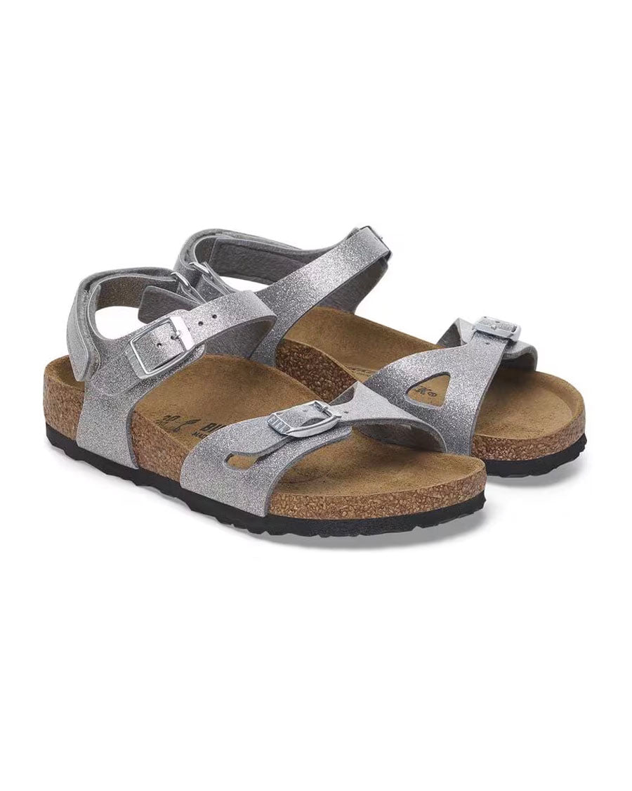 Rio Birko-Flor Slides - Sparkle Silver – English Rabbit