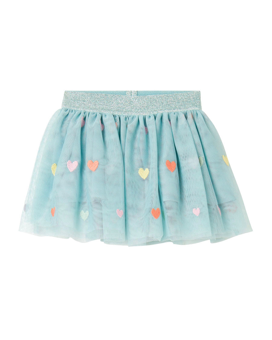 Embroidered Hearts Tulle Skirt - Sage – English Rabbit
