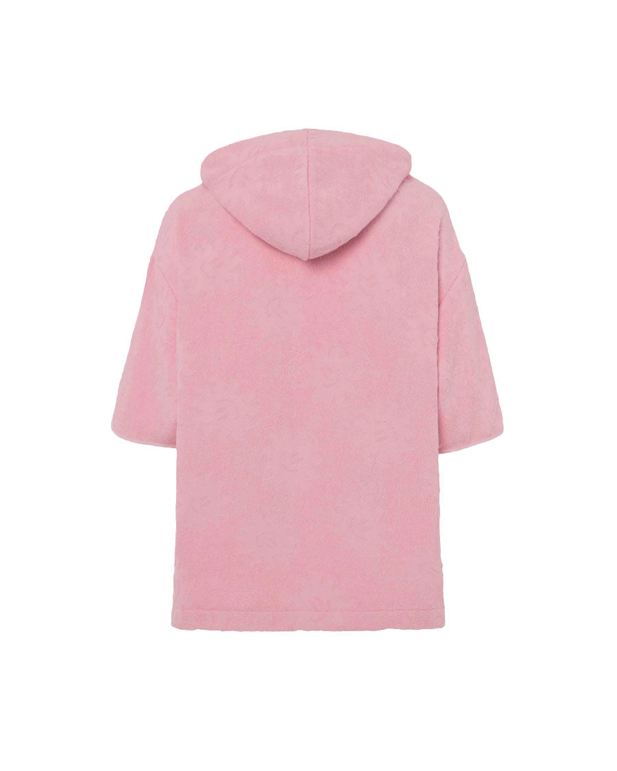 Towelling Hooded Poncho - Pink – English Rabbit