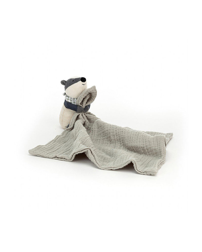  Jellycat Grey Badger Soother Baby Blanket 