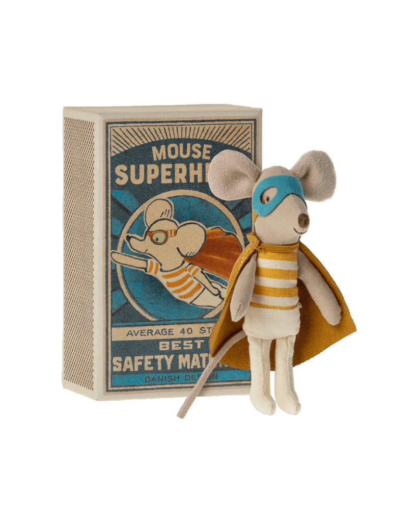 Little Brother Super Hero Mouse in Matchbox