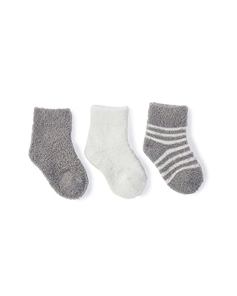 CozyChic Infant Socks (3-Pack) - Pewter Pearl