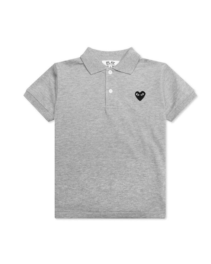 PLAY Heart Logo Polo - Grey/Black