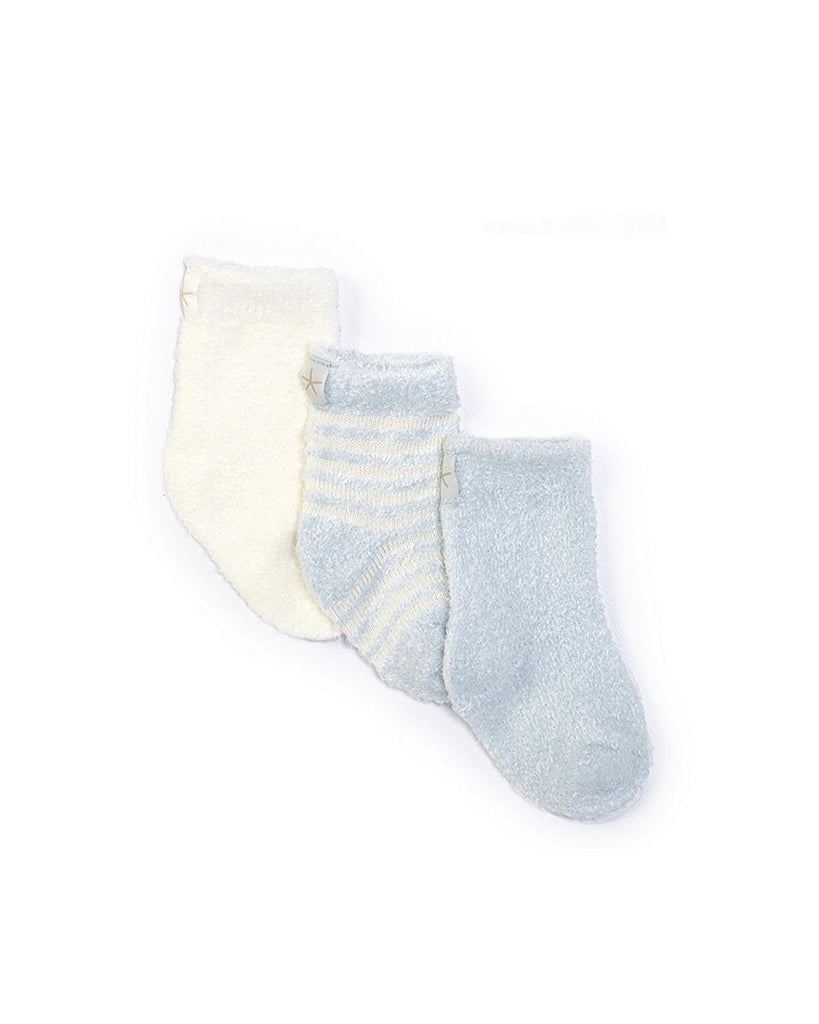 CozyChic Infant Socks (3-Pack) - Blue Pearl