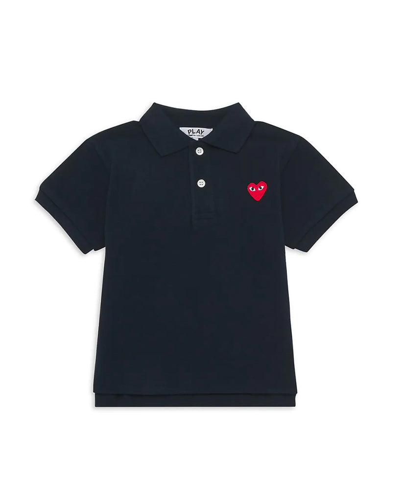PLAY Heart Logo Polo - Black/Red